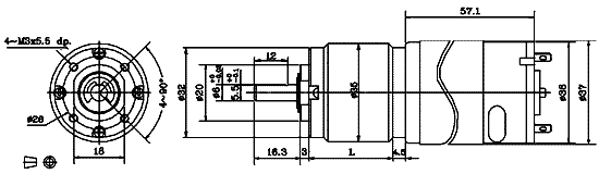 Характеристики мотор-редукторов IG-32PGM 